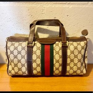 Authentic vintage Gucci striped purse bag